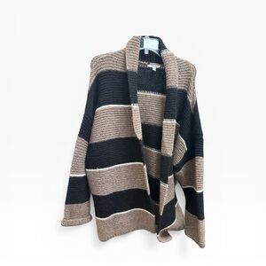 Splendid collection open front cardigan, like new, black and brown, one size